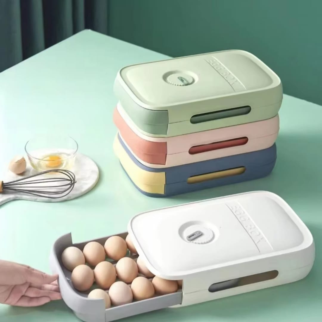 Huevera organizadora apilable con capacidad para 15 huevos