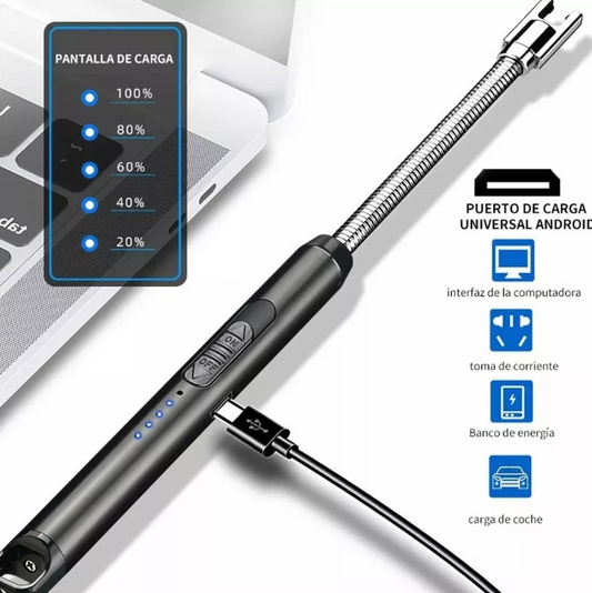Encendedor eléctrico recargable USB con cuello 360°