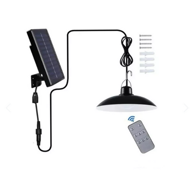 Lámpara LED Solar Tipo Campana con Control Remoto – Exterior | BugaStore